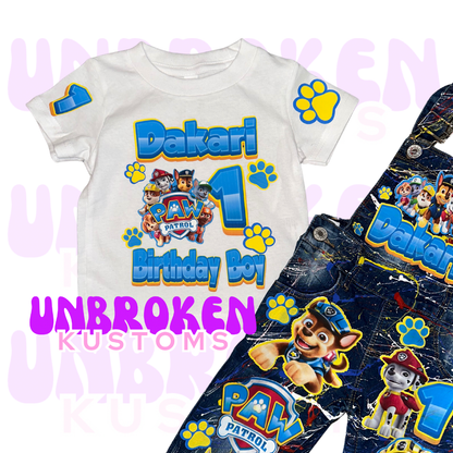 Paw Patrol Birthday Set - Paw Patrol Birthday Outfit - Paw Patrol Birthday