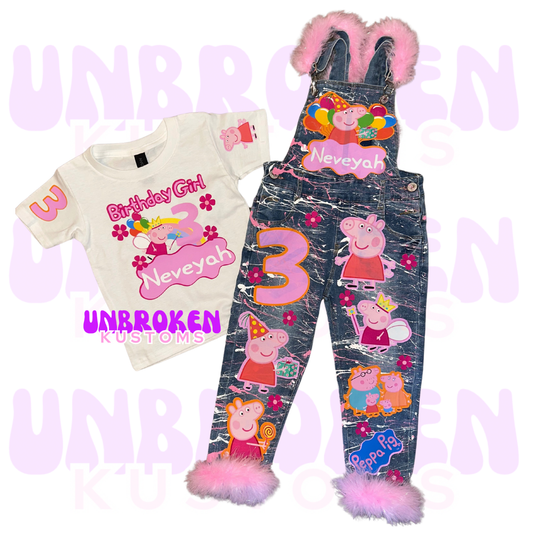Peppa Pig Birthday Set - Peppa Pig Birthday Outfit - Peppa Pig Birthday
