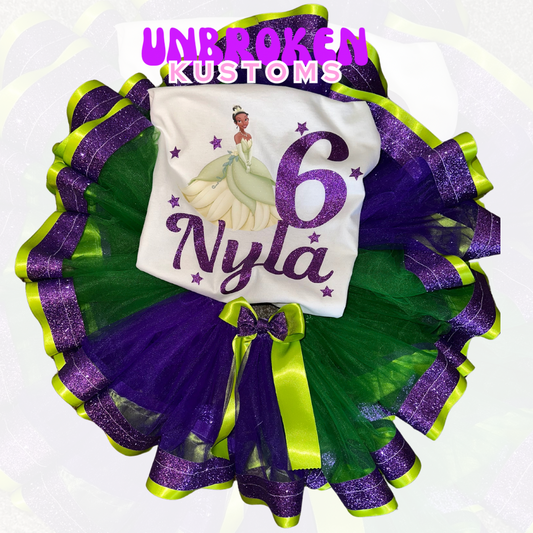 Princess Tiana Custom Birthday Tutu Outfit