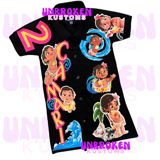 Moana Custom Birthday Dress - Moana Birthday Outfit - Moana Birthday