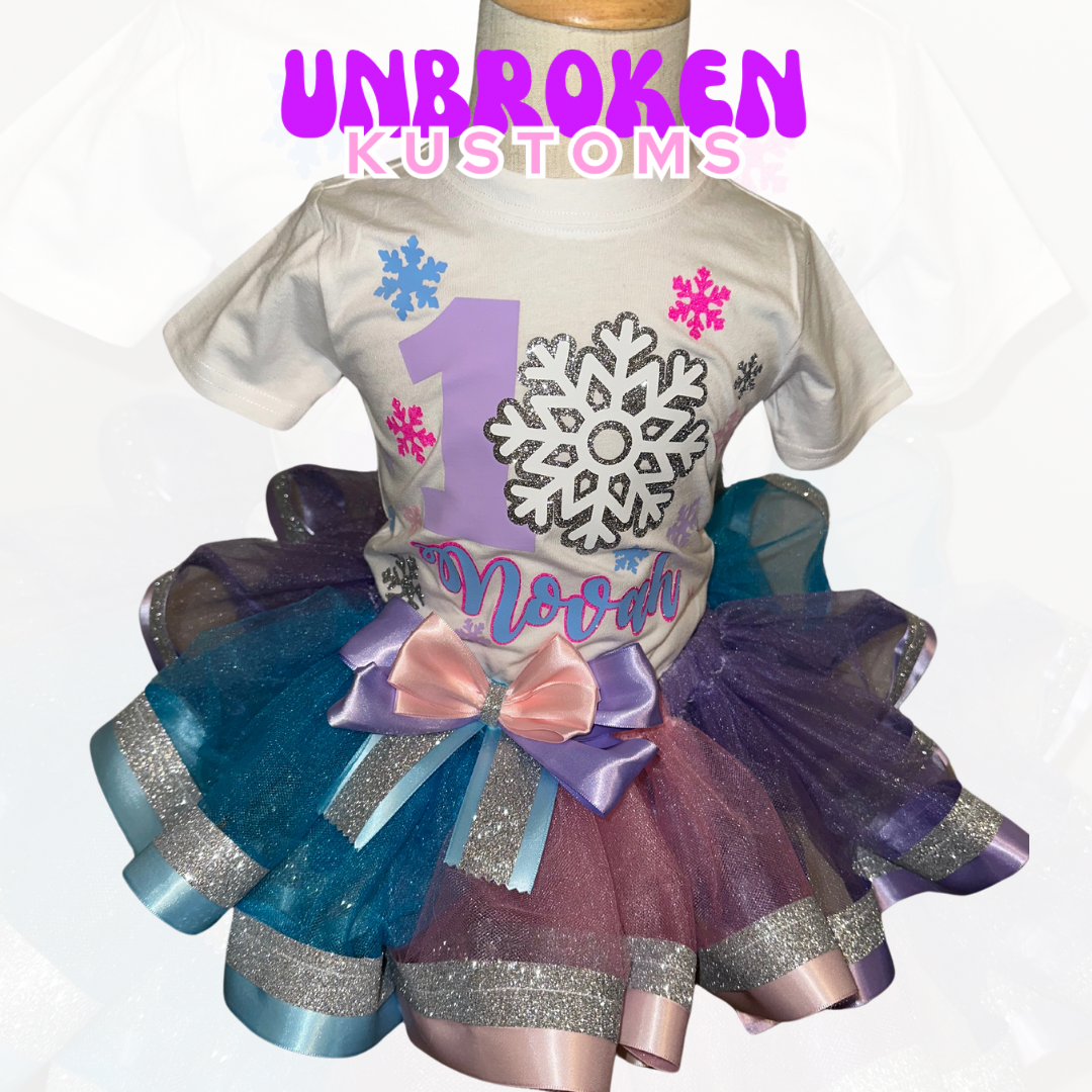Winter Wonderland Custom Birthday Tutu Outfit
